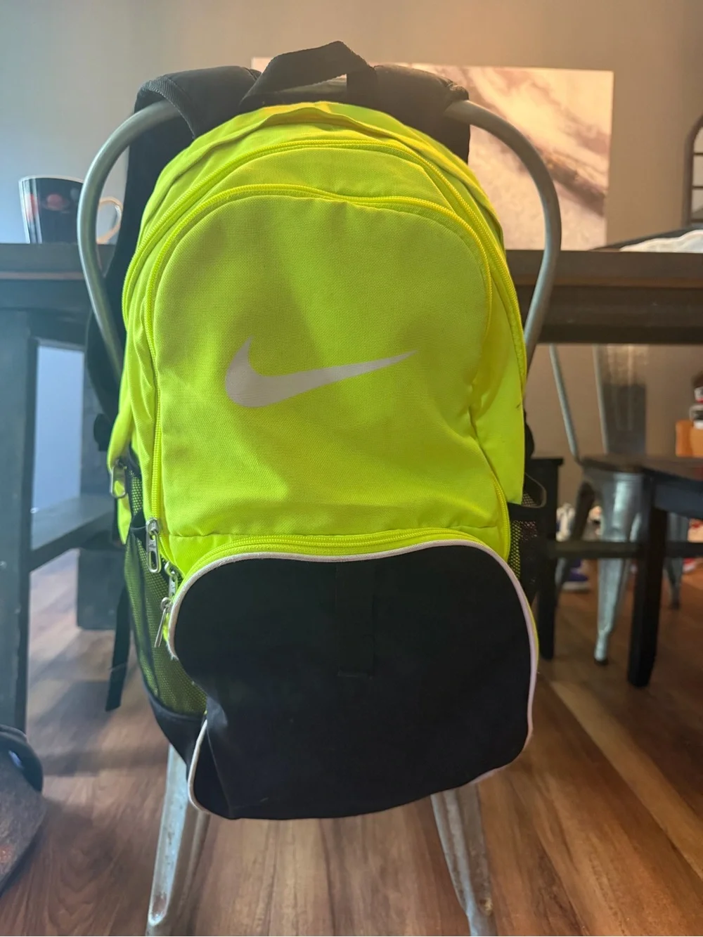 Nike Men's High-Vis Yellow and Black Backpack